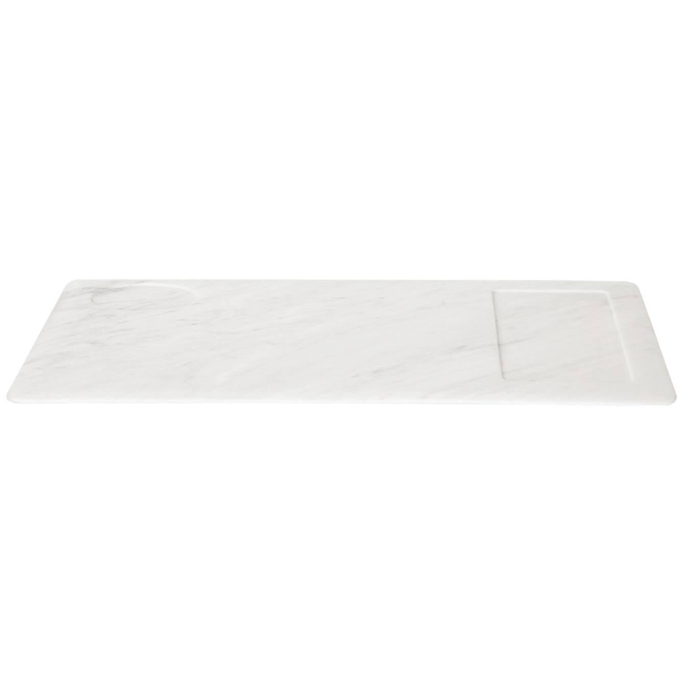New Modern Tray in White Carrara Marble, creator Studioformart