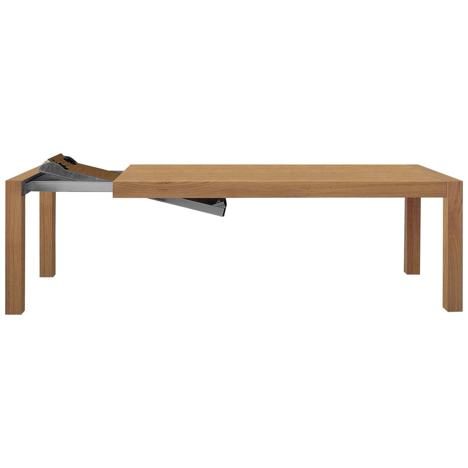 Table rectangulaire à rallonge en bois « Kwaak ++ » de Stephane Lebrun pour Dessie