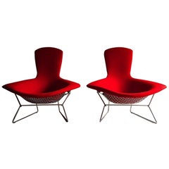 Pair of Harry Bertoia High Back 'Bird Chairs', Knoll International