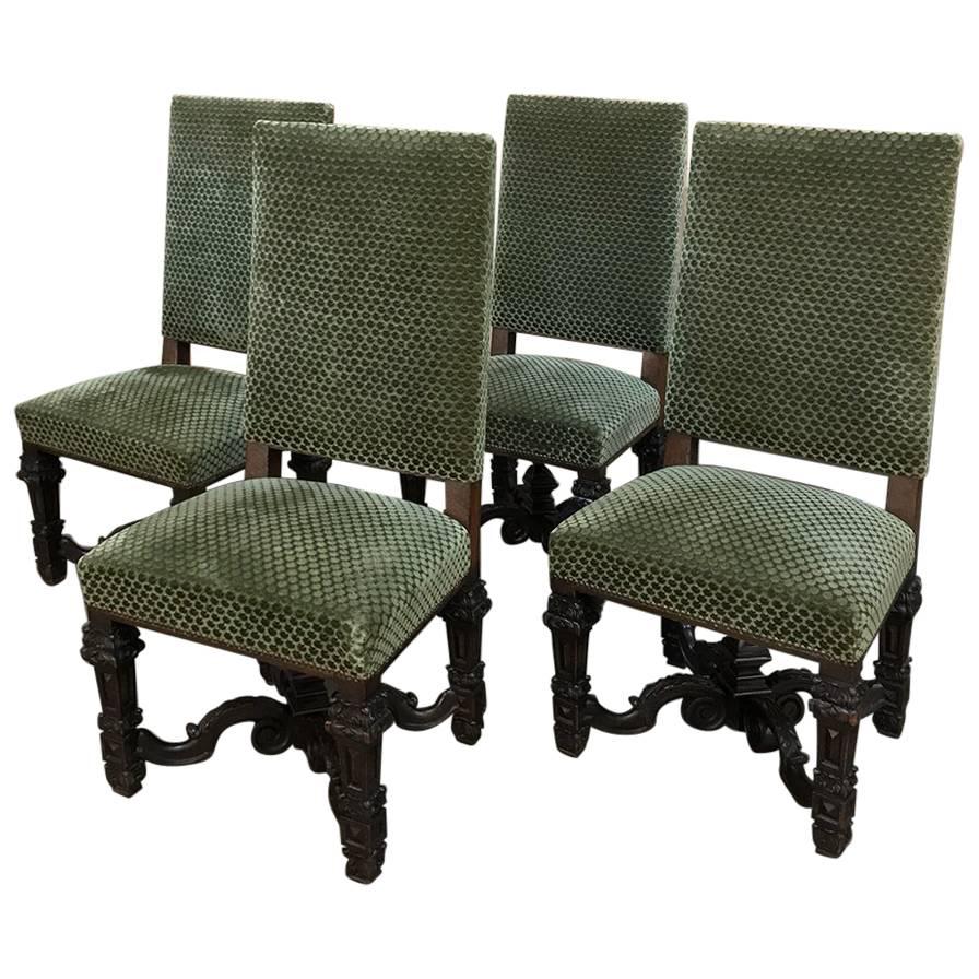 Set of Four 19th Century French Louis XIV Chairs