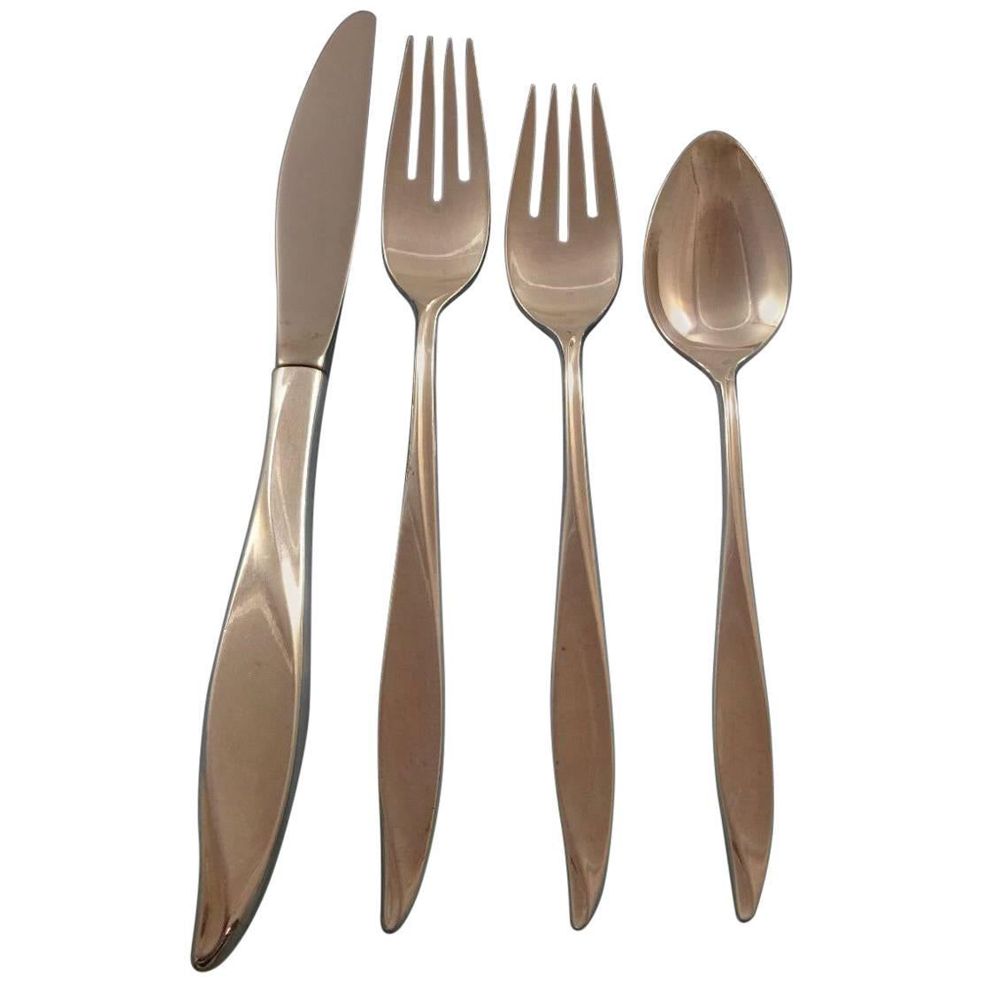 Vivant by Oneida Cubiertos de Plata de Ley Servicio 66 Piezas Modernismo Elegante