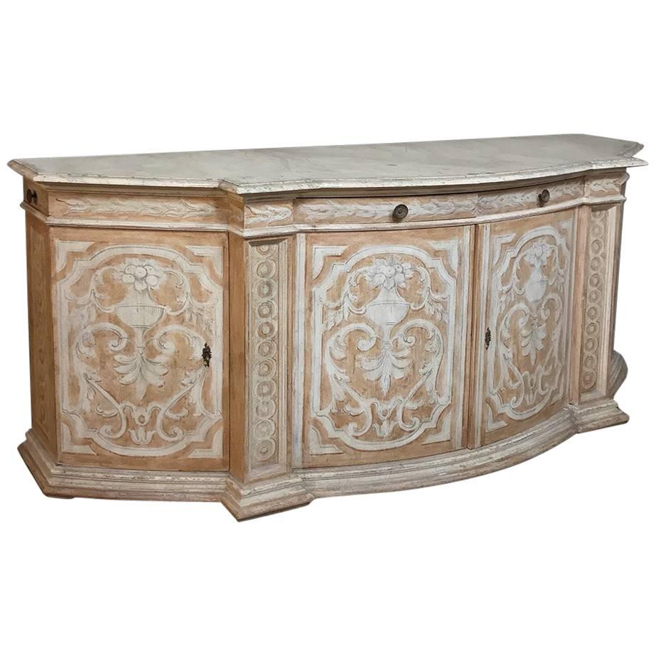 19th Century Venetian Painted Bow Front Buffet