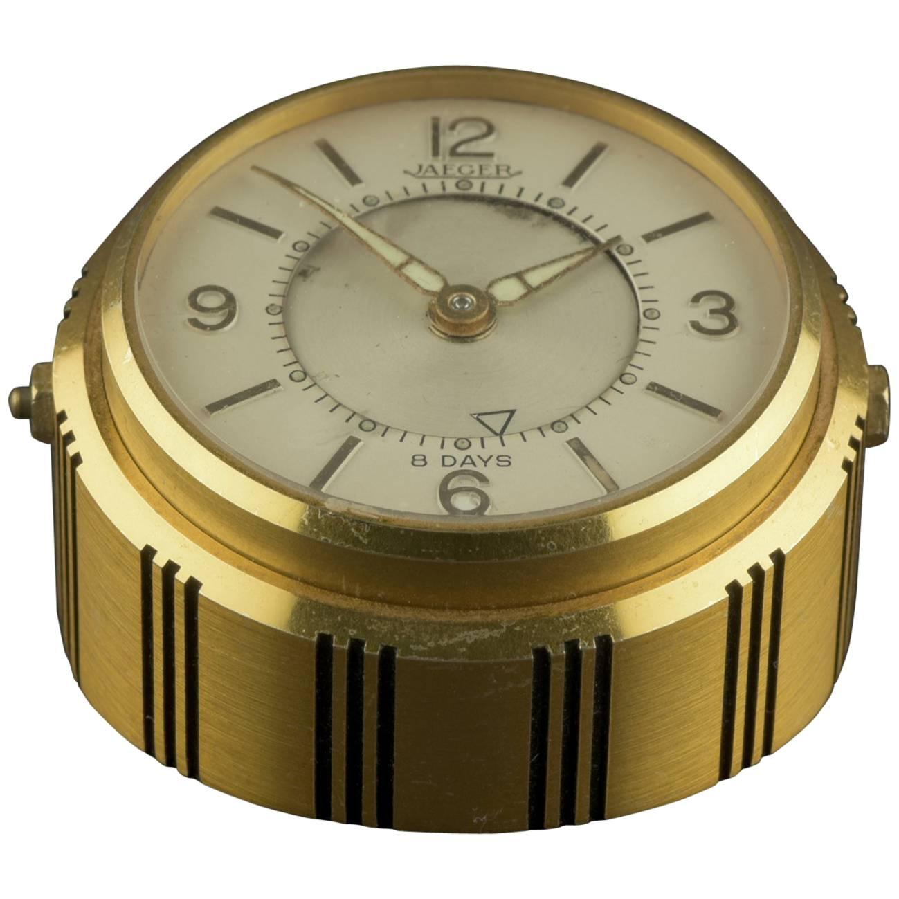 8 Day Travel Alarm Clock by Jaeger LeCoultre, 1950 For Sale