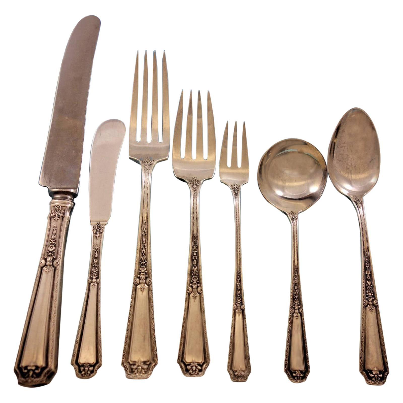 Louis XIV by Towle Sterling Silver Flatware Set for 12 Service 91 Pieces For Sale