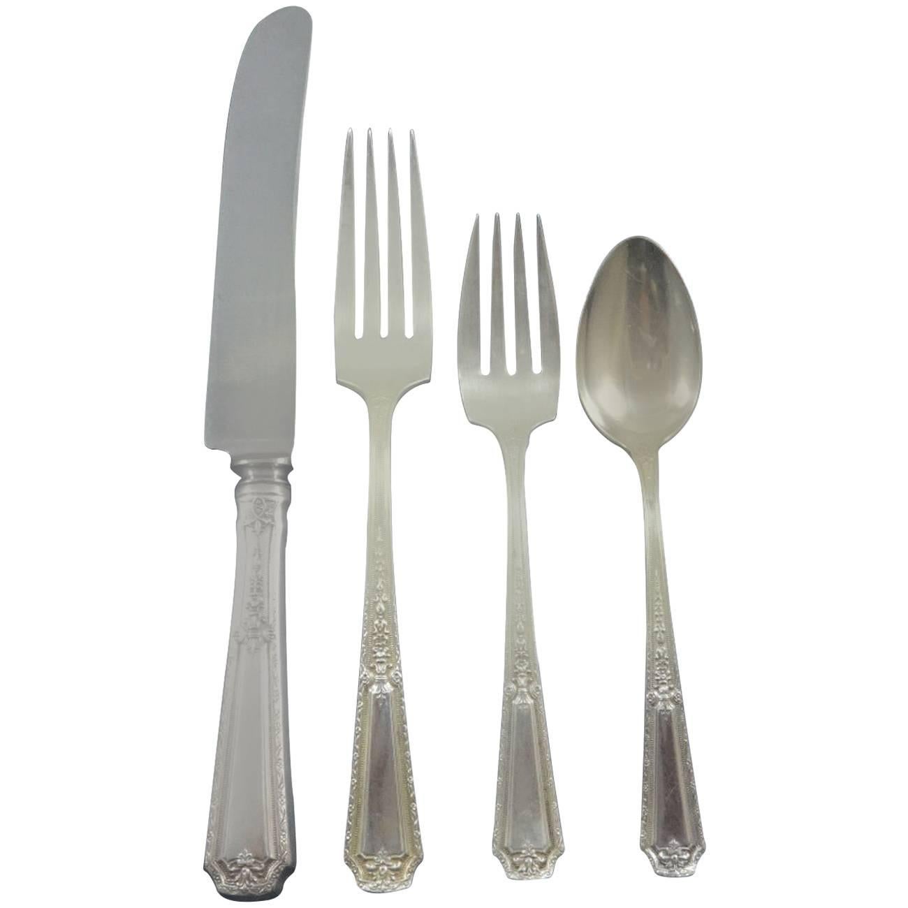 Louis XIV by Towle Sterling Silver Flatware Set for 12 Service, Huge 146 Pieces For Sale