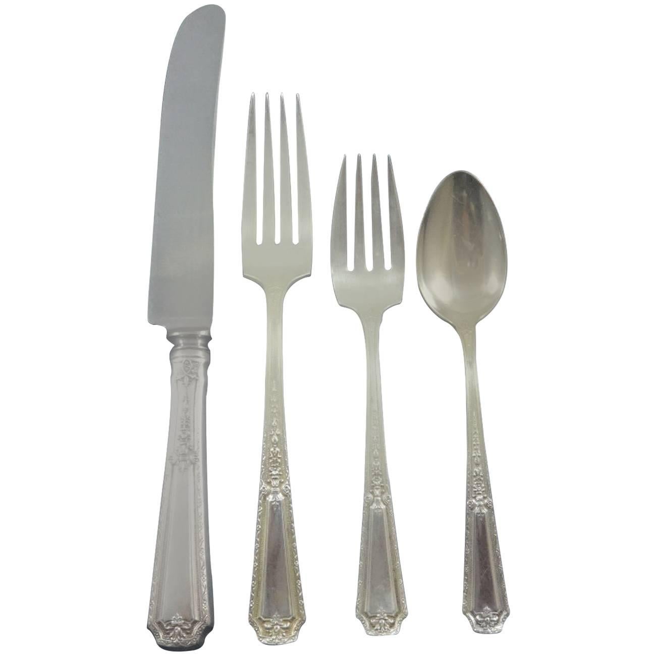 Set di posate in argento massiccio Louis XIV by Towle per 12 persone, enorme 146 pezzi
