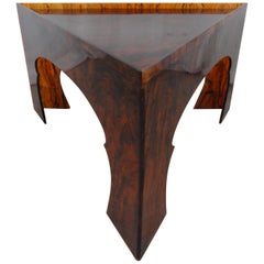 Faux Tortoiseshell Acrylic Triangle Table, Short