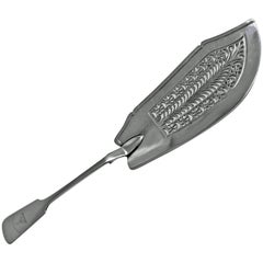 Antique Georgian Silver Fish Slice, London 1825, William Chawner