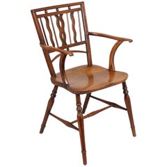 Early 19th Century Fruitwood Mendlestham Windsor Armchair