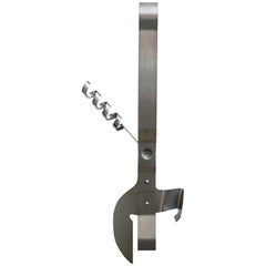 Wall Mount Can Opener Sculpture in Stainless Steel by Curtis Jere