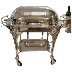 Vintage Large Silver Plated Carving Trolley