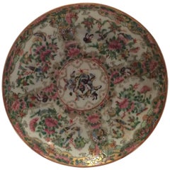 Late Ching Dynasty Rose Medallion Plate
