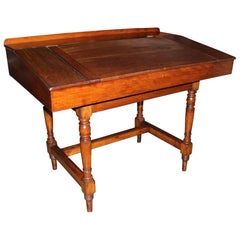 Large 19th Century English Mahogany Two Part Lift Top Standing Desk