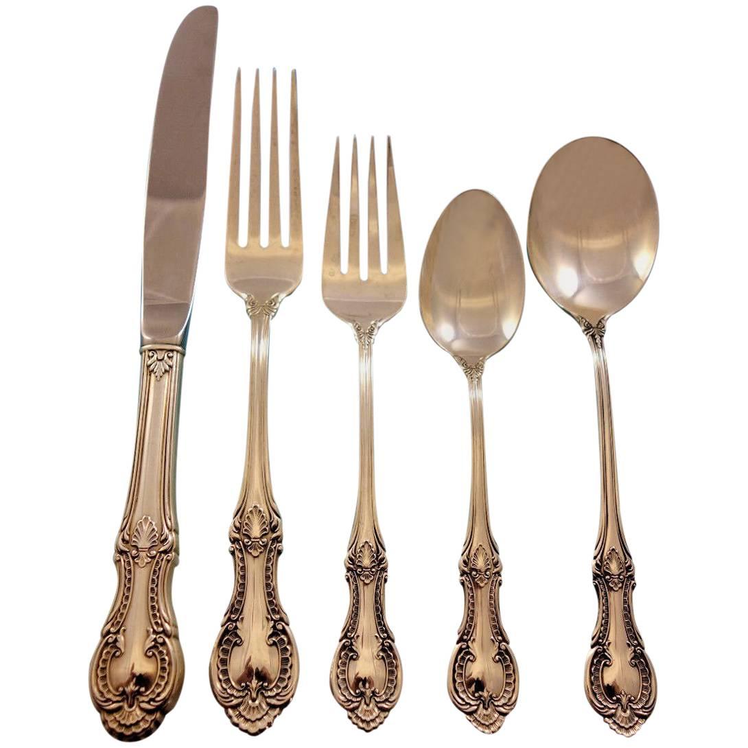 Lambeth Manor by International Sterling Silver Flatware Set for 8 Service 40 Pcs For Sale