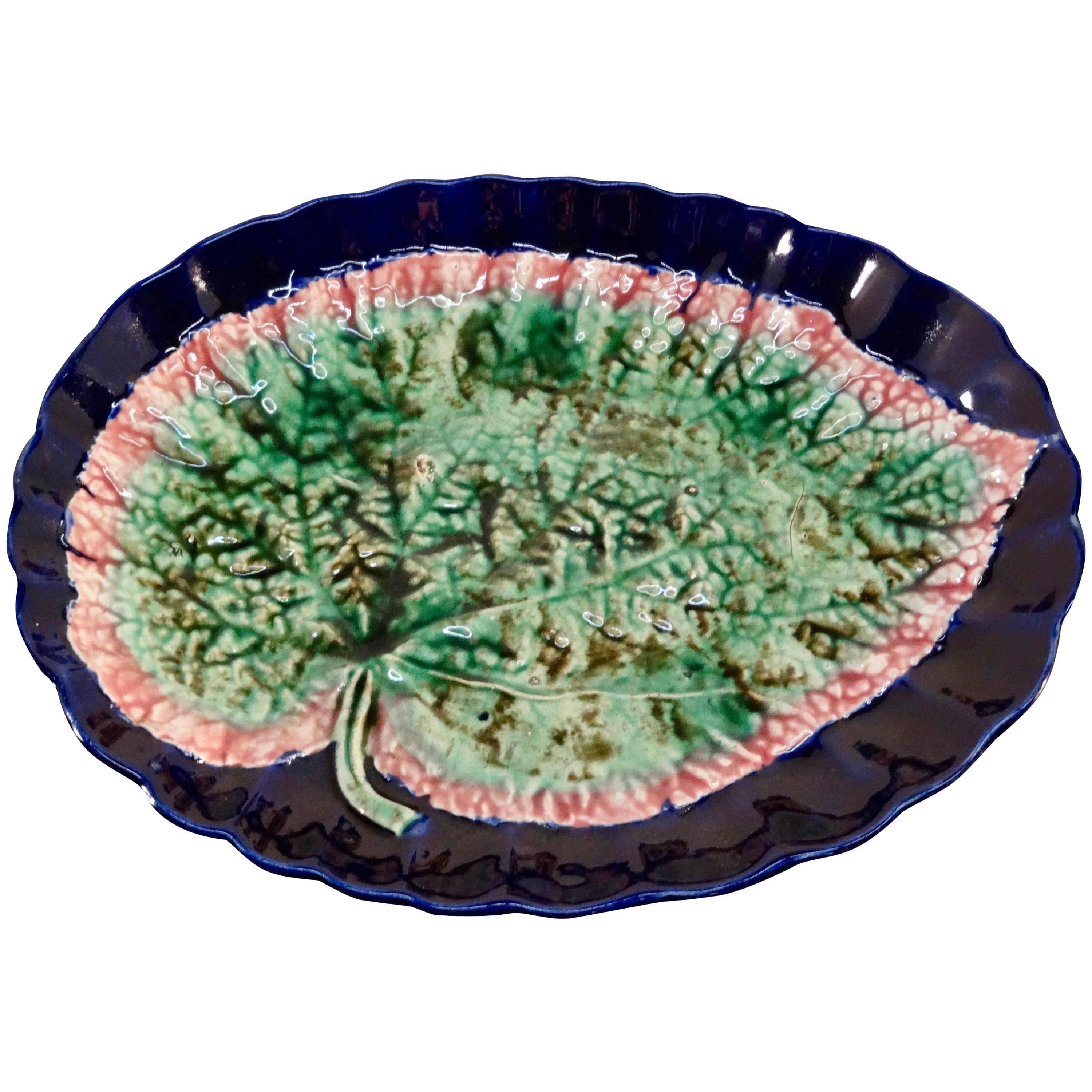 19th Century English Majolica Tray