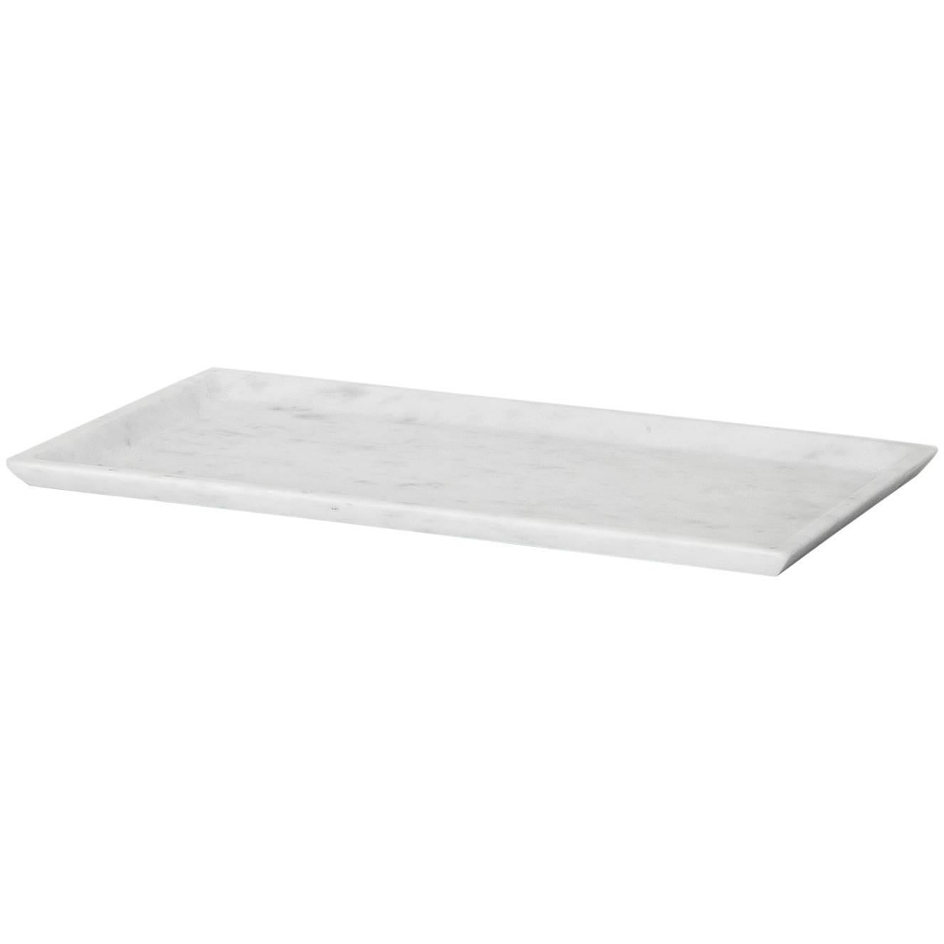 New Modern Tray in White Carrara Marble, creator Studioformart