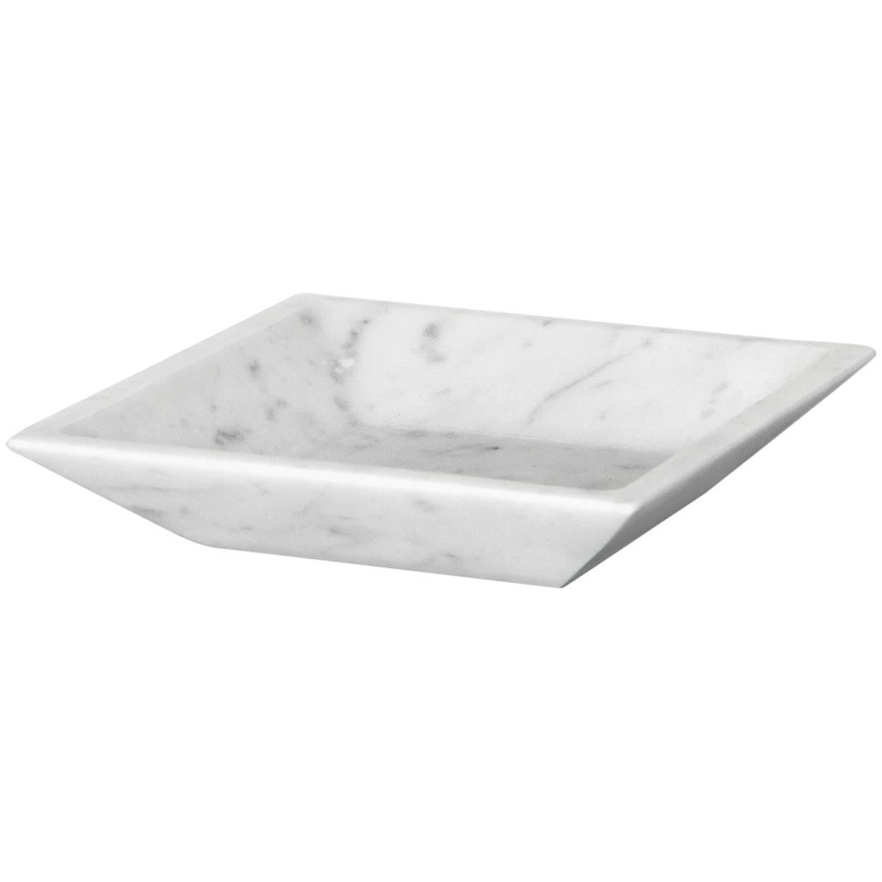 Dish in White Carrara Marble by Studioformart, Italy