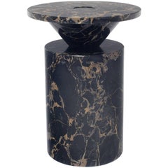 Coffee Table in Black Portoro Marble, by Karen Chekerdjian. Numbered Ed. Italy