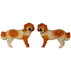 19th Century Pair of Staffordshire Standing Dogs