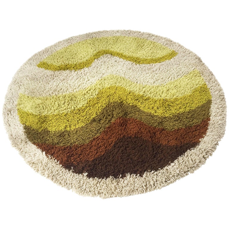 Modernist Danish Rya Rug at 1stdibs