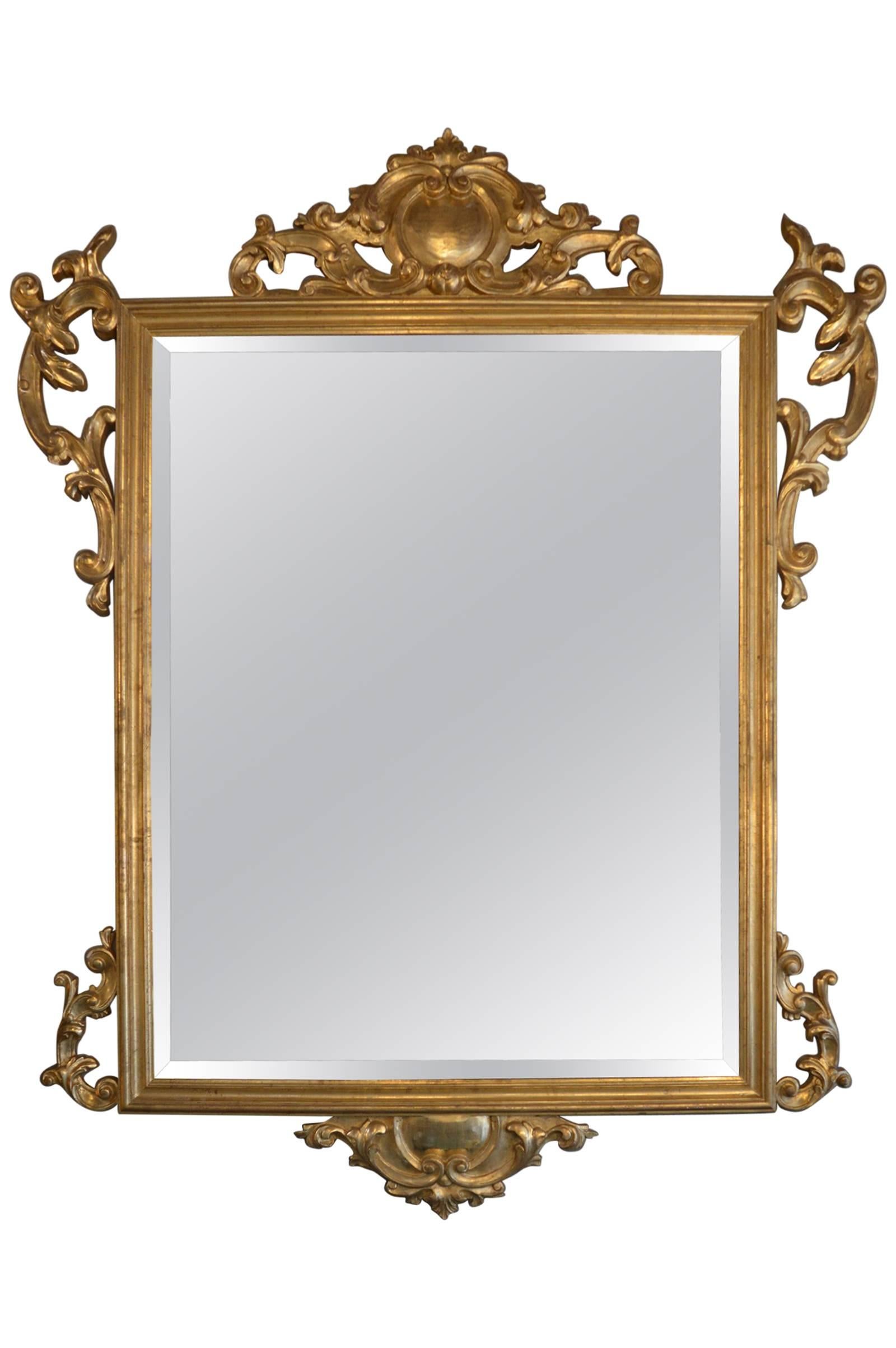 Antique Water Giltwood Mirror For Sale