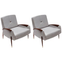 Pair of Scapinelli Brazilian Jacaranda Armchairs