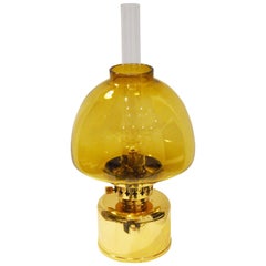 Vintage Brass and Glass Kerosene /Oil Lamp by Hans-Agne Jakobsson