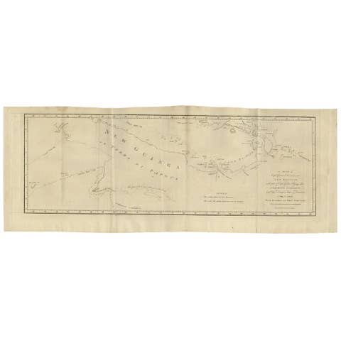 Antique Map of New Guinea and New Britain by P. Carteret, circa 1773