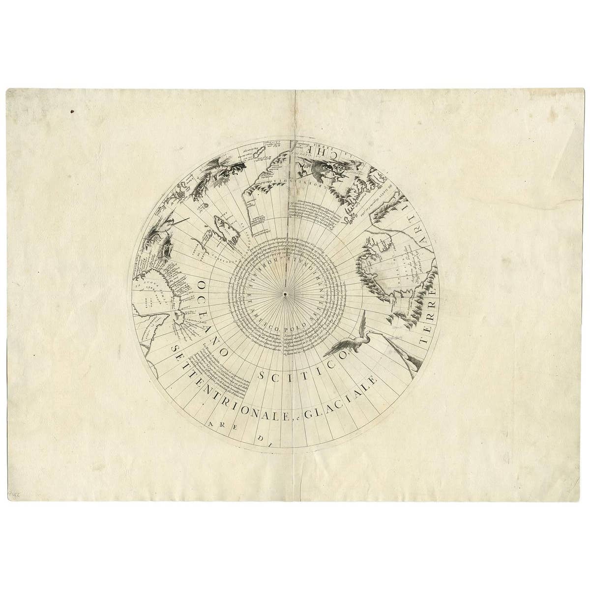 Greenland & the North Pole – Antique Polar Map by V.M. Coronelli, c.1692