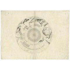 Antique Map of the North Pole by V.M. Coronelli, circa 1692