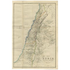 Antique Map of Syria by J. Wyld, 1840