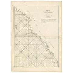 Carte côtière ancienne de l'ouest de la Sumatra « Indonésie » par J. Mannevillette, 1745