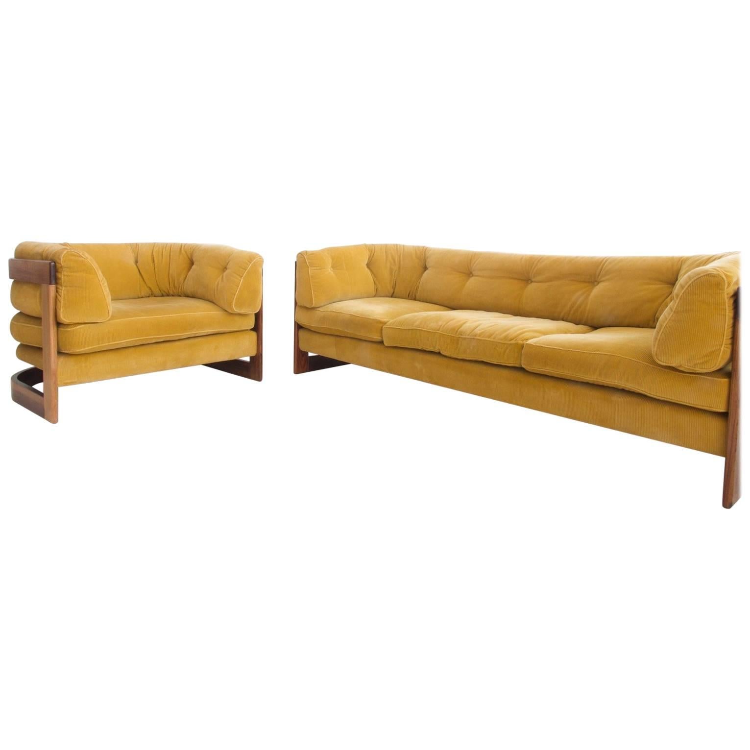 Rosewood Sofa and Easy Chair from Stjernmobler