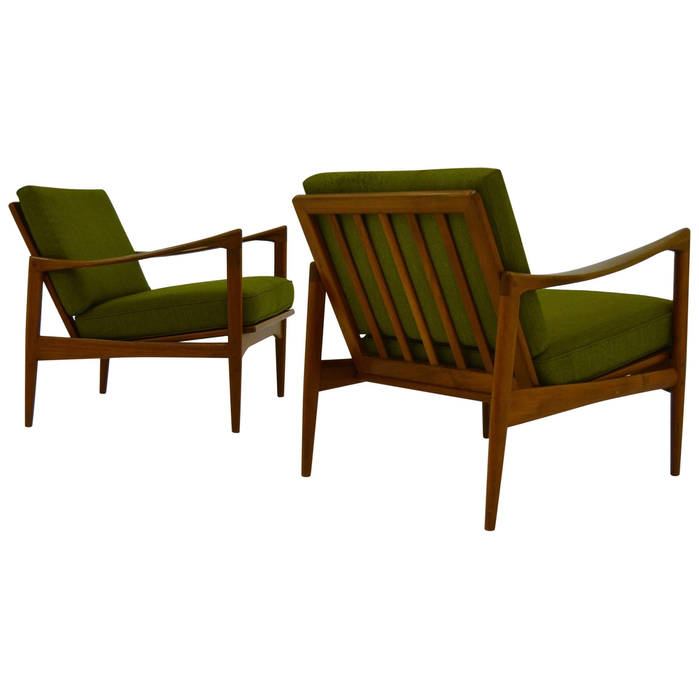 Ib Kofod Larsen Pair of Kandidaten Easy Chairs by OPE Mobler