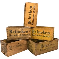 Vintage Dutch Heineken Beer Crates