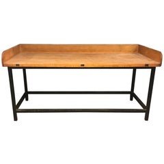 Retro Bakery Table with Black Metal Frame