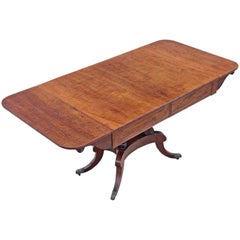 Antique Large Quality Georgian Regency Mahogany Sofa Table Library Writing