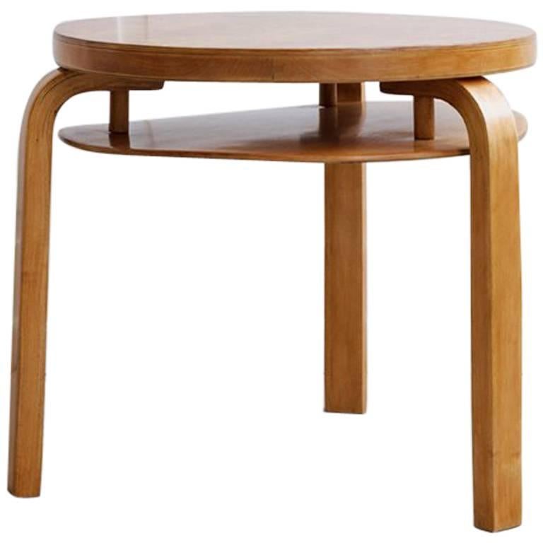 Rare Birch Small Club Table by Alvar Aalto