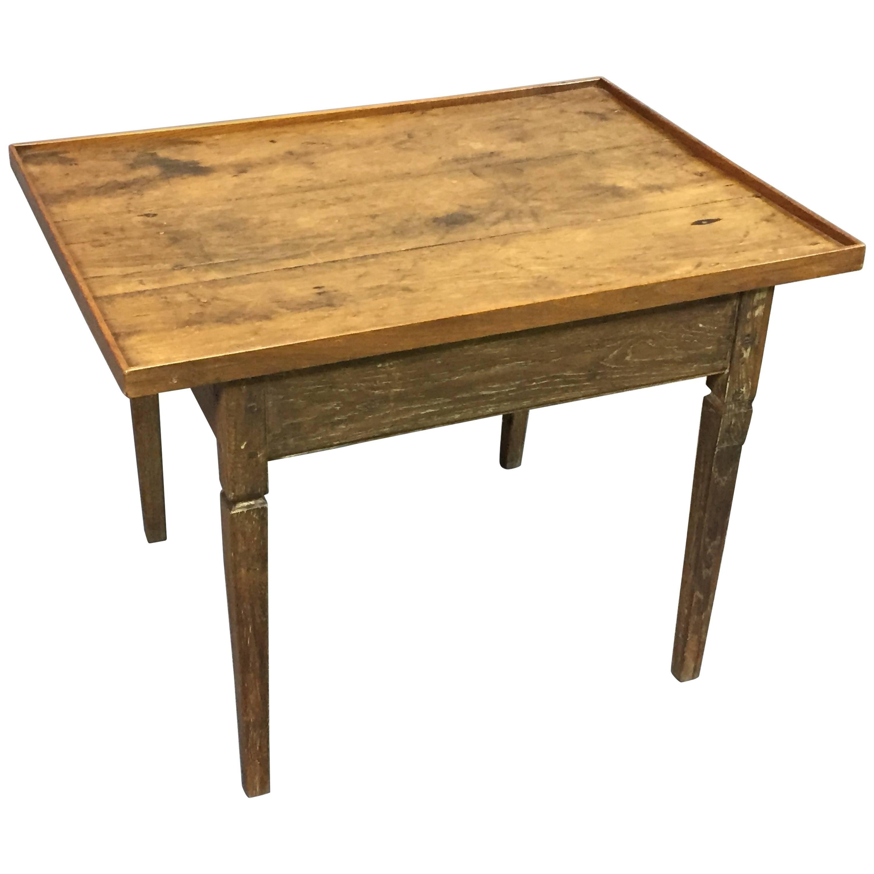 18th Century Rustic Oak Coffee Table For Sale