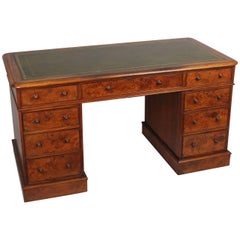 19th Century Well-Proportioned Kneehole Pedestal Desk