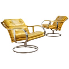 Retro Pair of Gardner Leaver Lounge Chairs by Steelcase