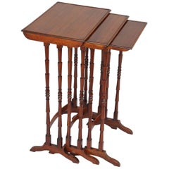 nest of three tables Antique Nest of Three Tables in Rosewood