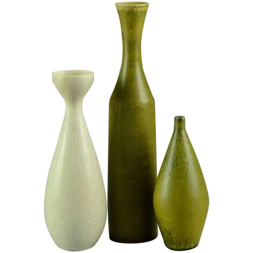 Three Vases by Carl Harry Stalhane for Rorstrand For Sale