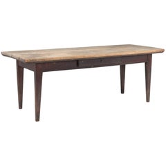 Twin Plank Table with Drawer, England, circa 1900