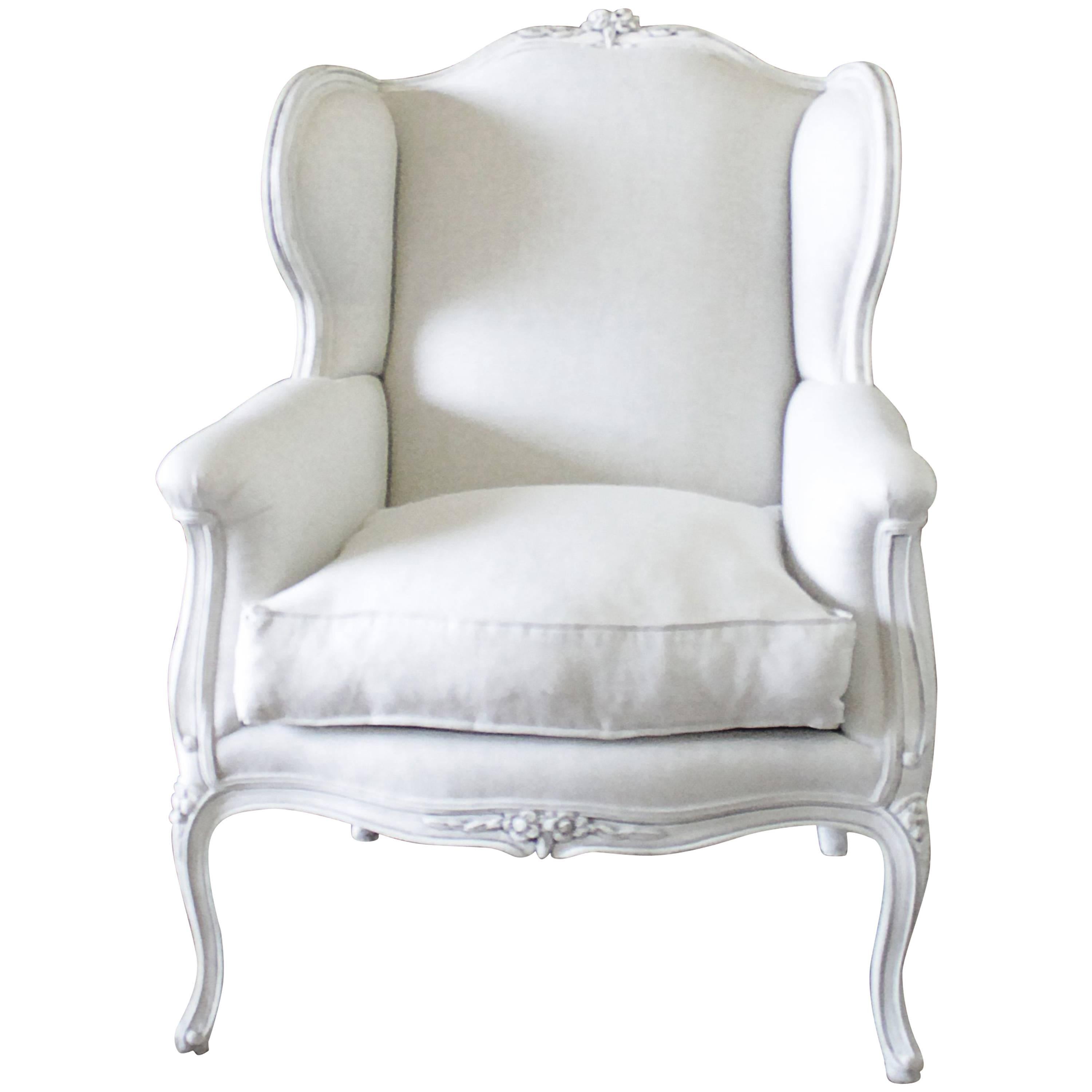 Early 20th Century Oversized Louis XV Style Wing Chair