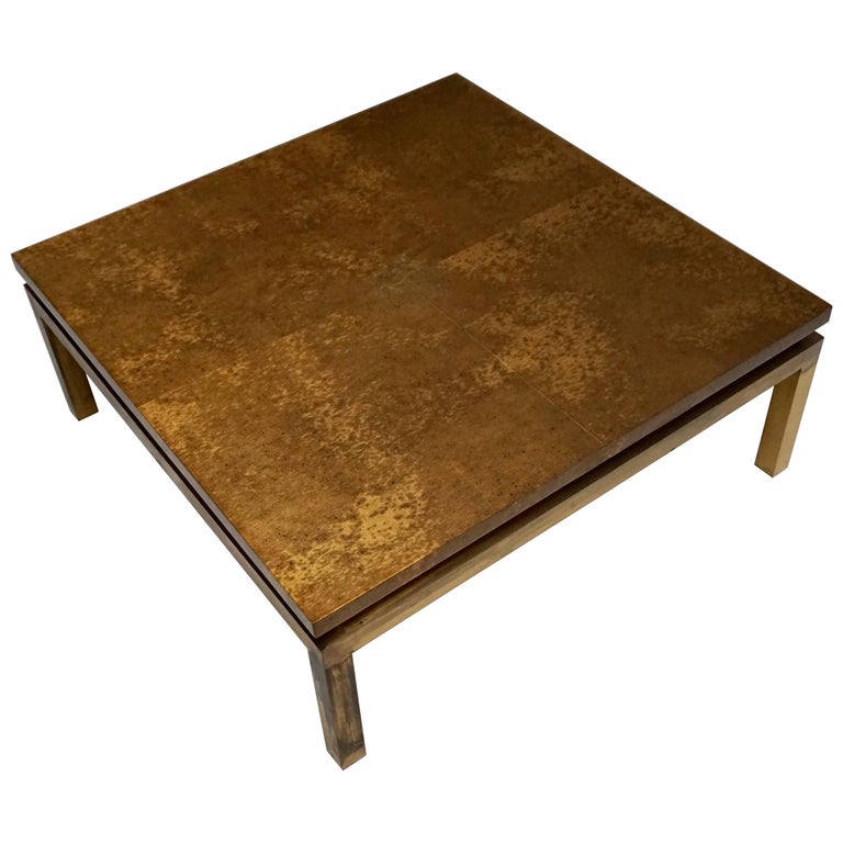 Spectacular MidCentury Modern Italian, Gold Starburst Coffee Table For