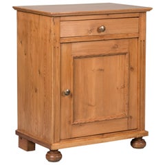 Small Antique Danish Pine Cupboard, Nightstand