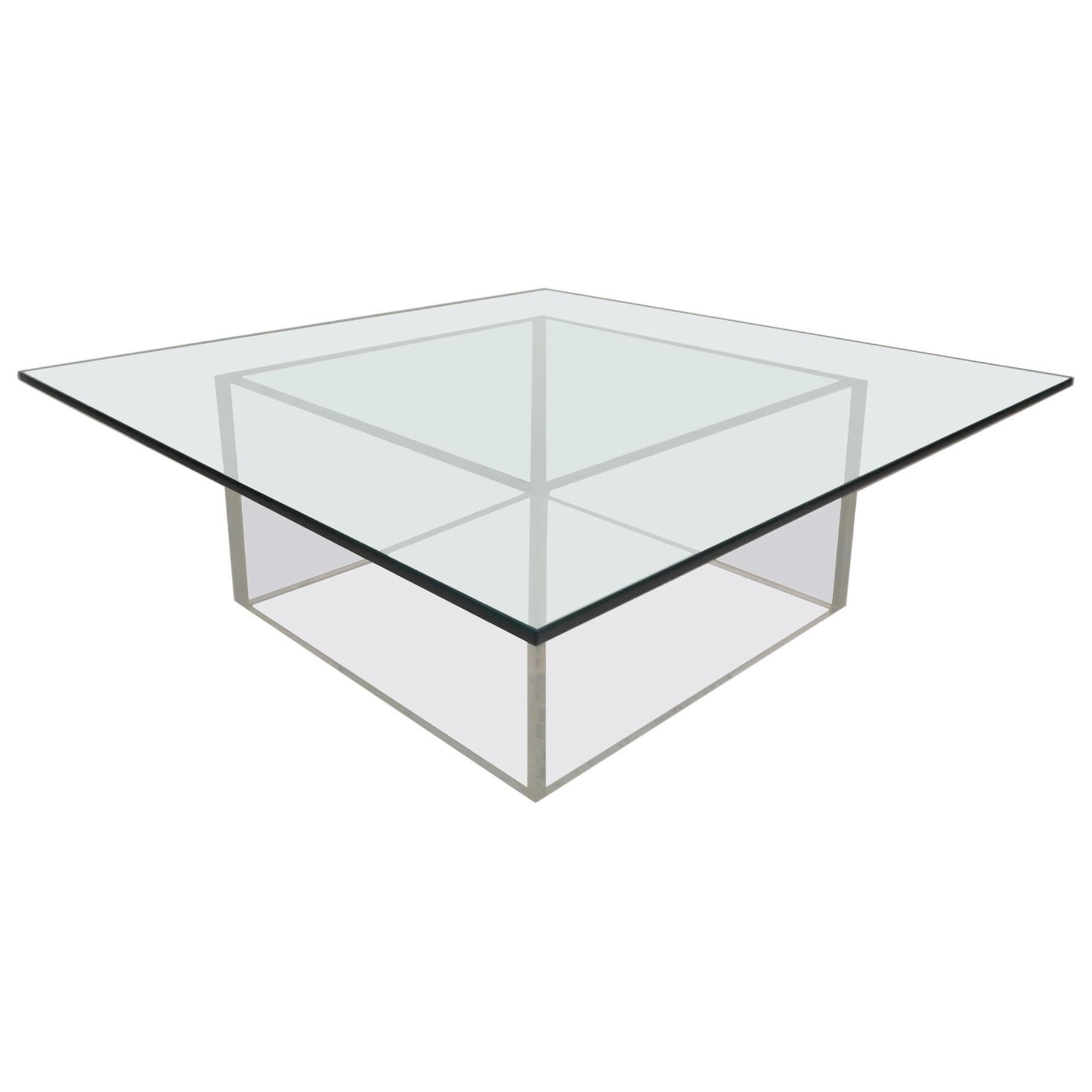 Mid-Century Modern Lucite and Glass Coffee Table