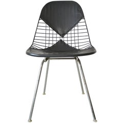 Eames DKX-2 Vintage Wire Chair mit Bikini-Lederbezug