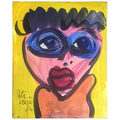 Original Modern Expressionist Portrait by Peter Keil